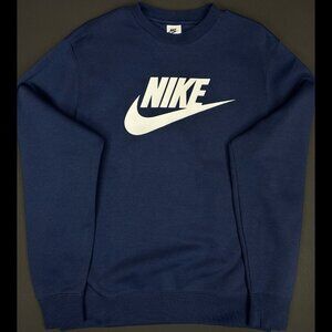 Nike Sportswear Club Fleece Graphic Crew Navy DQ4912-410 Men’s Sizes